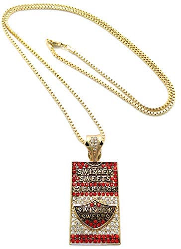 GWOOD Swisher Sweets Crystal Rhinestone Pendant Necklace2