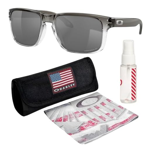 OAKLEY Óculos de sol HOLBROOK OO9102 Armação de tinta escura desbotada com lentes polarizadas PRIZM PRETA com kit oficial de óculos