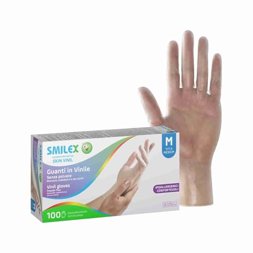 SWAGO 1000 guantes de examinación desechables de vinilo sin polvo transparentes, 10 paquetes de 100 unidades (talla XL (9 – 9,5)