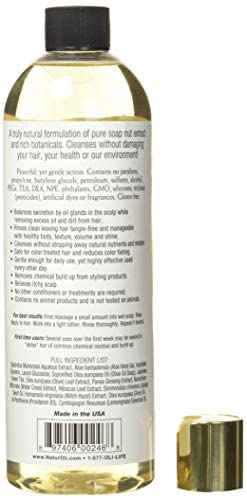 Naturoli Soap Berry Shampoo - Normal To Oily 16Oz - All Natural Hair Care Sulfate Free - Made With Organic Soap Berries - Gluten Free - Vegan #TOP1