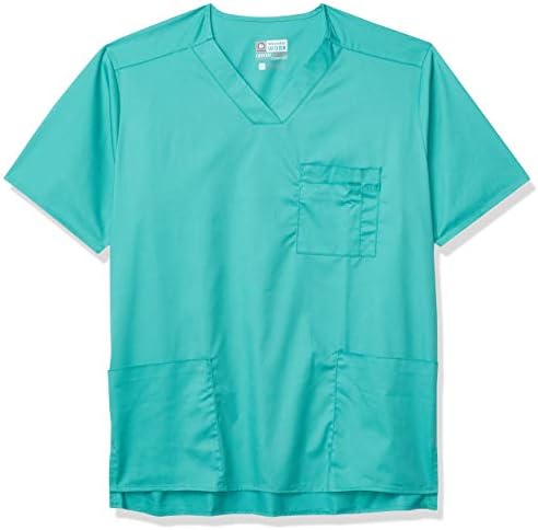 WonderWink Men's V-Neck Top Shirt, Surgical Green, X-Large