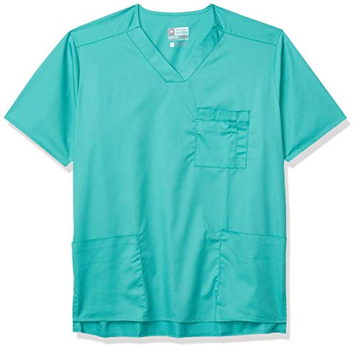 Wonderwink Men's V-Neck Top Shirt, Surgical Green, X-Large #TOP2