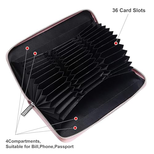 womens wallet large capacity Coin Purse Long Women'S Handbag Zipper Wallet Versatile Atmospheric Small Wallet wallet women womens wallet women's wallets, card cases & money organizers (Pink)3