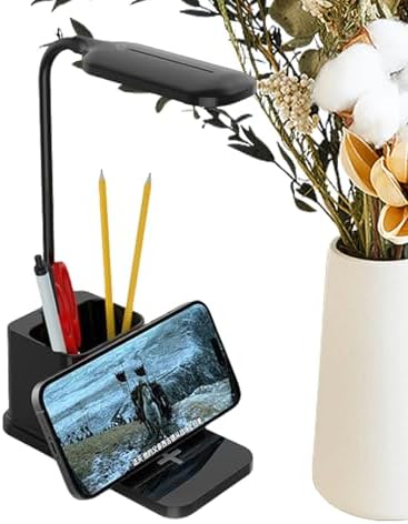 Lampe de Bureau,Luminaire Avec Support De Charge Sans Fil Et Port...