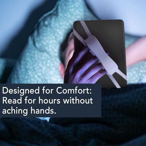image for SEPTBEAM Ergonomic Silicone Hand Strap Holder for Kindle and Teblets -