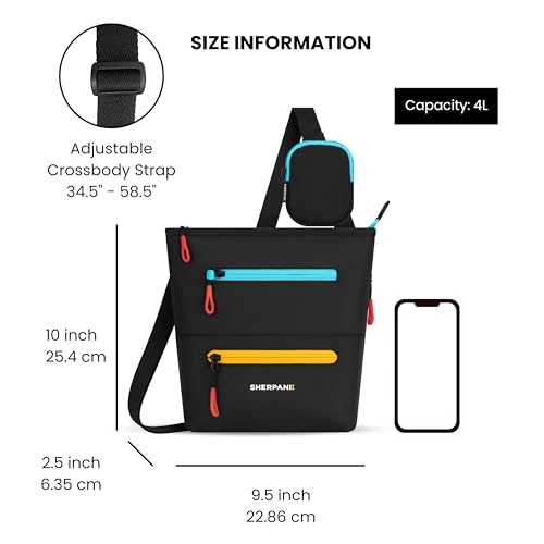 Image of Sherpani Sadie, Nylon Crossbody Bag, Lightweight Shoulder Bag, Travel Cross Body, Crossbody Purse, RFID Protection, Removable Coin Purse, Travel Gift (Chromatic)