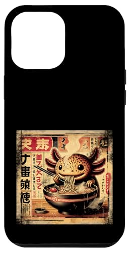Axolotl Ramen Fideos Japonés Vintage Kawaii Anime Carcasa para iPhone 12 Pro Max