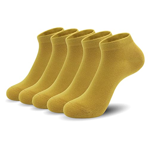 Image of SERISIMPLE Ultra-Thin Comfort Viscose Bamboo Mesh Ankle Socks for Women -Breathable Lightweight Low-Cut Socks 5 Pairs