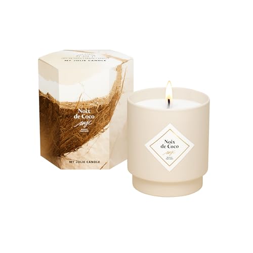 My Jolie Candle – Vela perfumada de coco – Regalo para mujer mamá adolescente – Cera 100% natural vegetal – Fragancia francesa – Mecha de algodón – Combustion 45h