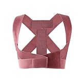 Grebest Posture Corrector for Upper Back Humpback Corrector Breathable Invisible Unisex Posture Support Ultra-Light Back Support Pink M