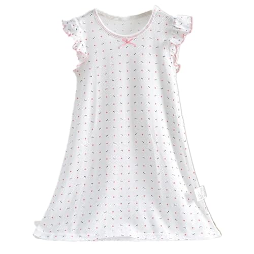 Cicilin - Camisón para niños y niñas con mangas con volantes de verano camisón, b, 140 cm