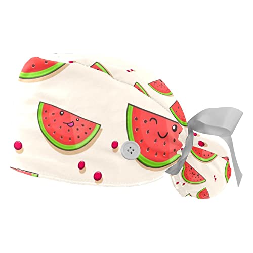 Casquette de travail respirante pastèque JDEZ anti-transpiration lot de 2
