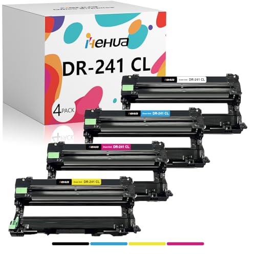 hehua DR-241CL Drukarka bębny obrazowe DR 241CL, kompatybilne z Brother DR-241CL, bębny obrazowe do Brother MFC-9332CDW MFC-9142CDN DCP-9022CDW HL-3150CDW HL-3140CW HL-3142CW HL-3152CDW (4 sztuki)