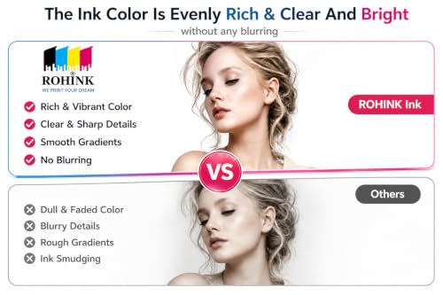 Image of ROHINK Premium Dye Ink Bottles for Brother Printers, T220, T300, T310, T420, T500, T520, T820, T920, T510, T910, T710, T4500W, T800W, T710W - Printer (BTD5000 Yellow Pack 2)