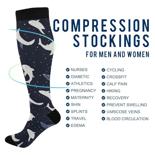 Image of Pigsaly Red White Polka Dot Womens Compression Socks Athletic Tube Sock Knee High Socks Outdoor Sport Socks