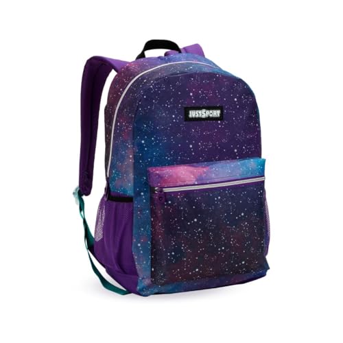 Mochila Costas Juvenil Galaxia Emoji Blahblah Escolar Casual (ROXO)
