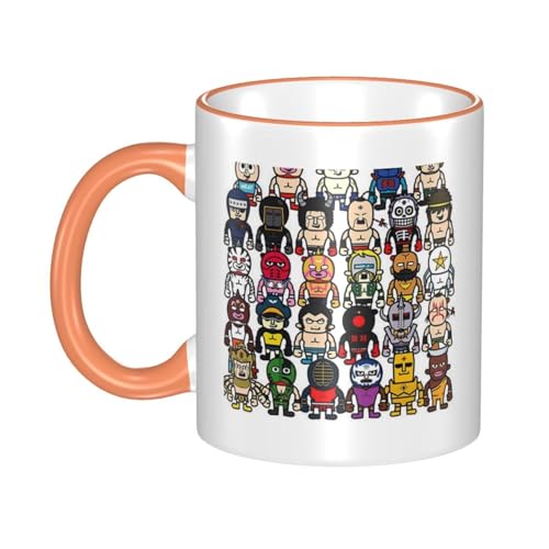 キン肉マン マグカップ 保温・保冷 電子レンジ対応 コーヒーカップ 陶器 セラミック 耐高温 軽量 個性人気 誕生日プレゼント大容量 Orange