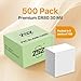500 Pack - ZSZ Blank PVC Cards Without Scratches, CR80 30 Mil Plastic Cards for Photo ID Badge Printers