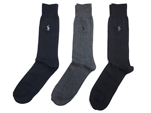 Polo Ralph Lauren Men's Dress Socks (Black, Grey, Navy)