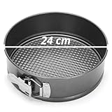 🍰 Apto para lavavajillas ANIMALUJOS Molde Redondo Desmontable Antiadherente Elige Tamaño 20 o 24 cm - Molde Bizcochos - Recipiente Horno Repostería Tartas Tortas Fácil de Limpiar - Apertura fácil  (Molde 24 cm) BONDIBUY