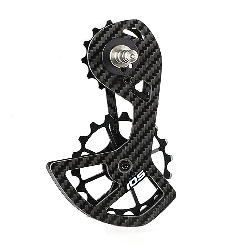 Sistema de polea de cambio trasero de bicicleta de carretera de fibra de carbono ligera compatible con Shimano/SRAM, uso 13T + 17T polea (7000)