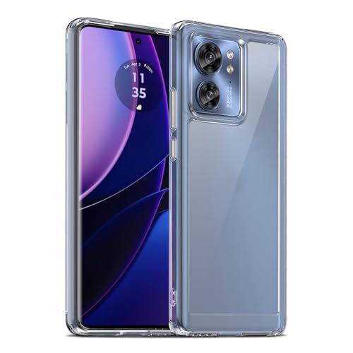 Image of Case for Motorola Edge 2023 /Motorola Edge 40, Military Grade Drop Protection Phone Case, Yellowing Resistant, Anti-Scratch Hard PC Back, Shockproof Hard Ultra-Thin Protective Cover, Clear