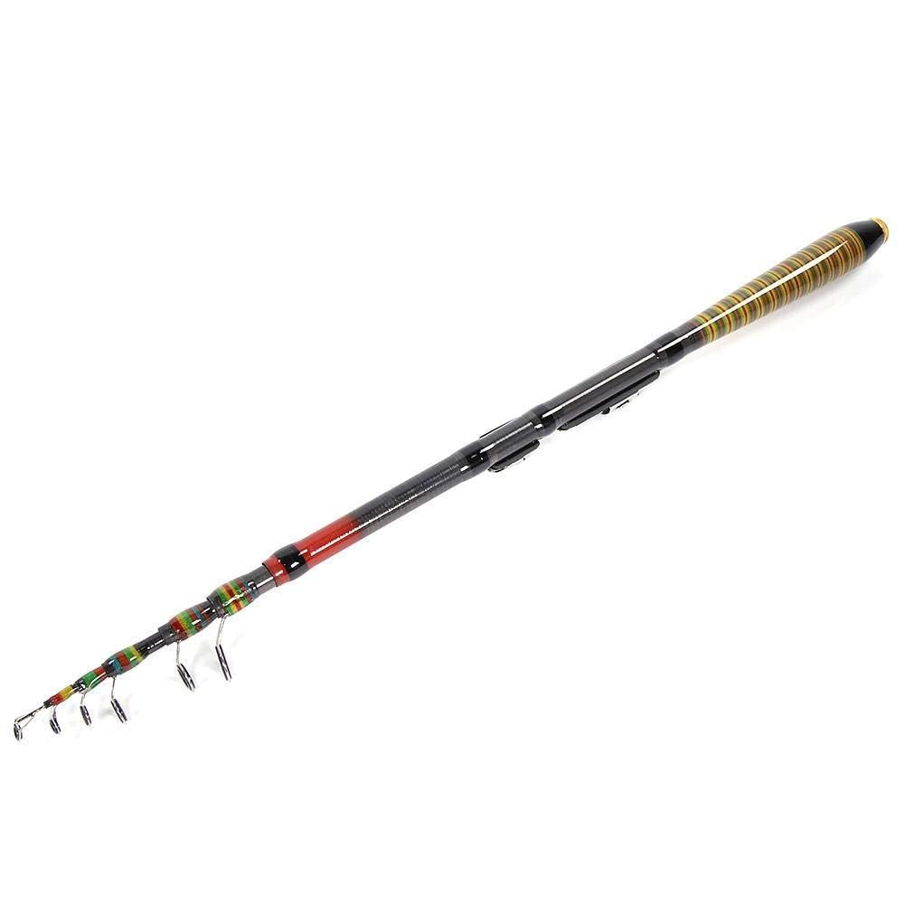 Alomejor Caña de Pescar Carbono Ligero Ligero Portátil Caña de Pescar de Hielo retráctil 1.2m / 1.5m / 2.1m / 2.4m(210CM)