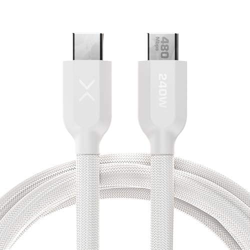 NOCO XGrid XC2: 240W USB-C to USB-C Cable – Type C Fast Charging Cord, USB-IF Certified, Smart E-Marker Chip, 480Mbps Data, UltraFlex Braided Nylon + Silicone Jacket, 6-Foot Durable Design