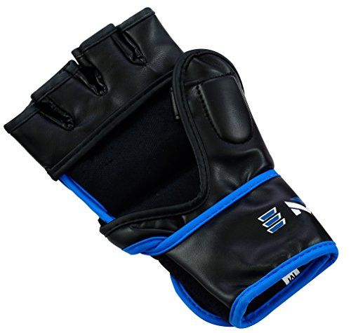 Emrah V2.0 Mma Gloves Grappling Martial Arts Sparring Punching Bag Training (Blue, Medium) #TOP4