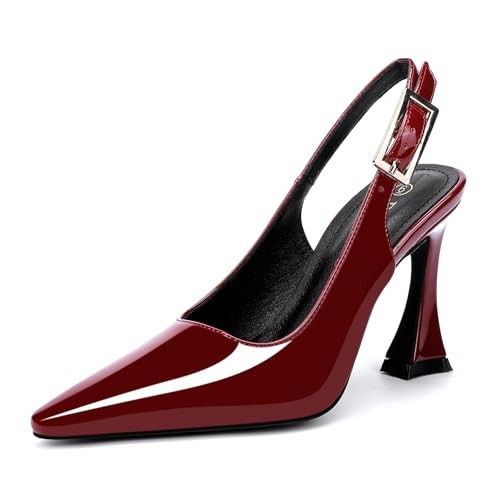 Women's Slingback 3In Kitten Heel Comfortable Closed Toe Pumps Dress Shoes for Women
