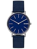 SKAGEN[スカーゲン] SKW6481 Signatur シグネチャー ブルーレザーバンド シルバー アナログ レディース メンズ 腕時計 [並行輸入品]