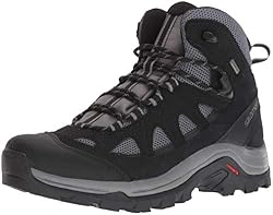 Salomon Authentic Gore-Tex, Scarponi da Trekking Uomo, Magnet-Black-Quiet Shade, 40 EU