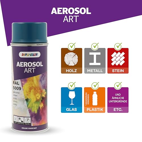 DUPLI-COLOR AEROSOL ART RAL 5009 Azurblau glänzend 400 ml - Sprühfarbe – Ansicht 4