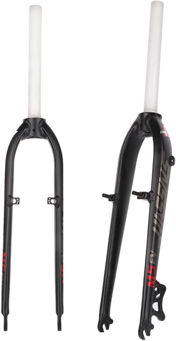 26/27.5 Inch MTB Rigid Fork, 1-1/8 Inch Threadless Straight Steering Disc/V Brake, MTB Front Fork Quick Release Hard Bike Forks Super