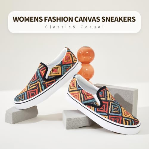 Image of Women's Canvas Slip On Sneakers Non Slip Loafers
