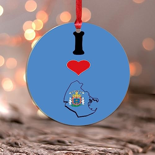 Adornos acrílicos de Melilla "I Love My Country", adornos colgant...