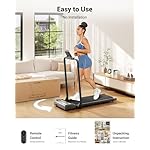 THERUN Walking Pad, 2 in 1 Foldable Treadmills for Home, 2.5HP Under Desk with Handle Bar, 16" Widened Running Belt, with Remote Control - Image 4