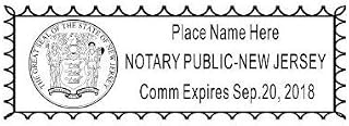 Rectangle Self Inking Notary Seal Rubber Stamp (New Jersey)