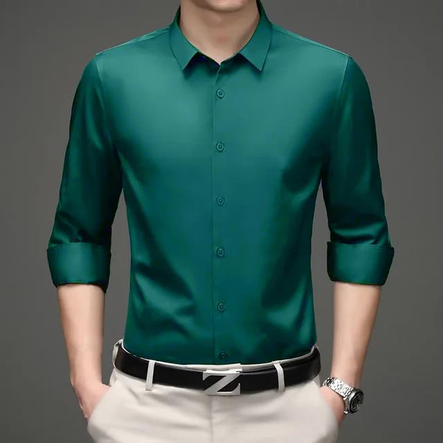 Image of CVC Mens Satin Regular Fit Formal Shirt.