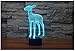 Produktbild Nachtlicht für Kinder Kreative 3D Animal Deer Pet Fawn Led Lampe Neuheit USB Nachtlicht Schreibtisch Touch Tischlampe Farben Dekor Weihnachten Kid Toy Geschenk