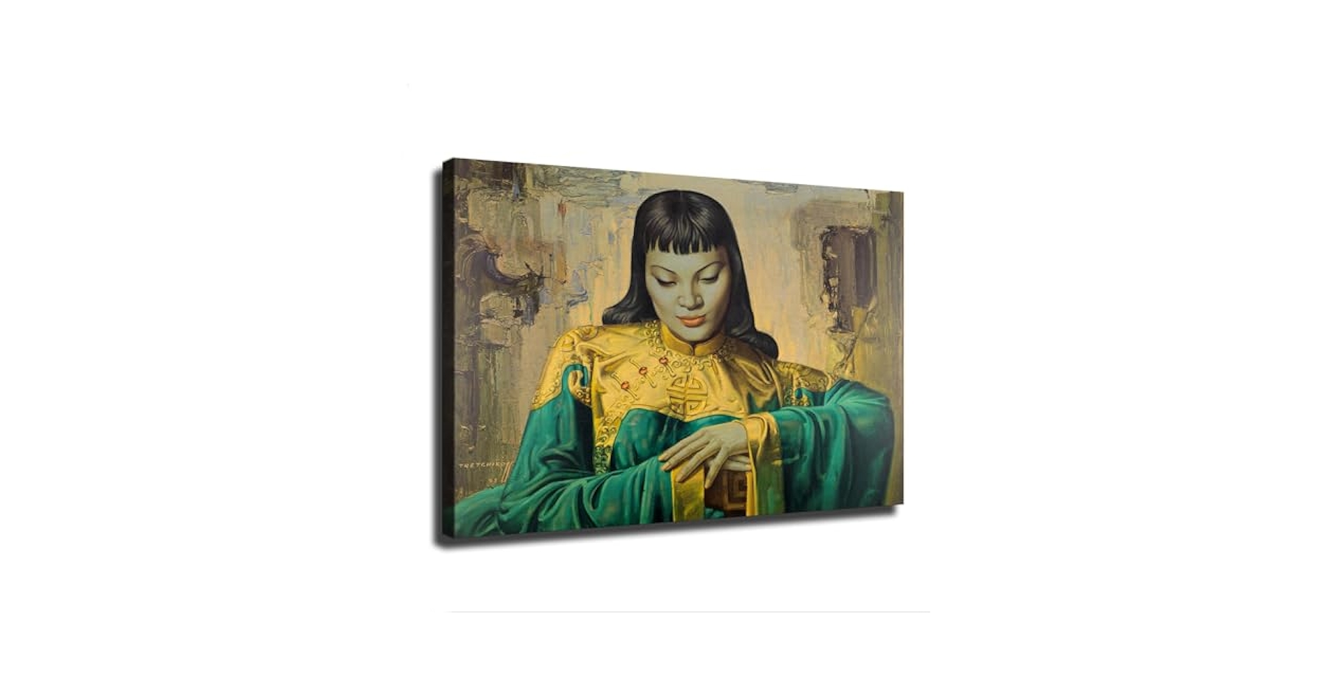 キャンバスプリントoriental girl 絵画 額付き インテリア Amazon.com: Famous Classic Chinese Girl Oriental Lady By