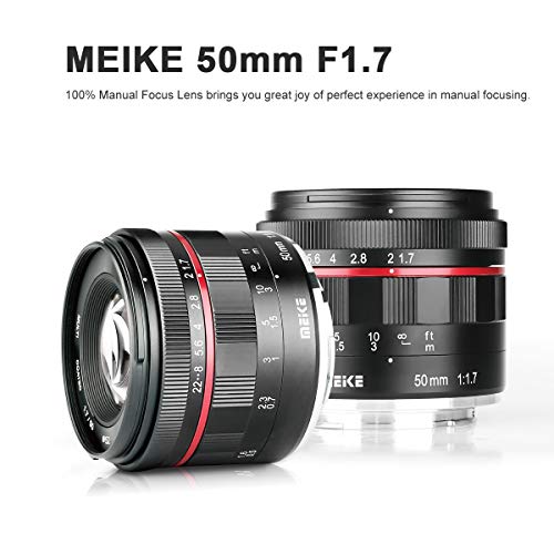 MEIKE MK-50MM F/1.7 Prime Lens Compatible with Sony Full Frame Camera Such as