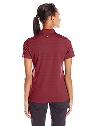 Callaway Women's Short Sleeve Opti-Dri Stretch Performance Golf Polo Shirt, Moisture-Wicking, Textured (Available in Plus), Zinfandel, X-Large - image 2