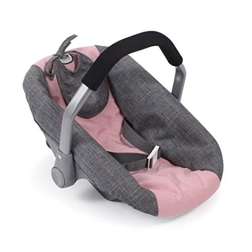 Bayer Chic 2000 708 15 Autositz für Baby-Puppen, Melange grau-rosa