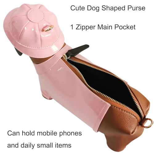 Image of Women PU Leather Unique Novelty Dog Shaped Crossbody Shoulder Bag Handbag Purse