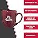 Rico Industries NCAA SUNY Potsdam Bears Primary Logo Maroon 16 oz Team Color Laser Engraved Speckled Ceramic Coffee Mug
