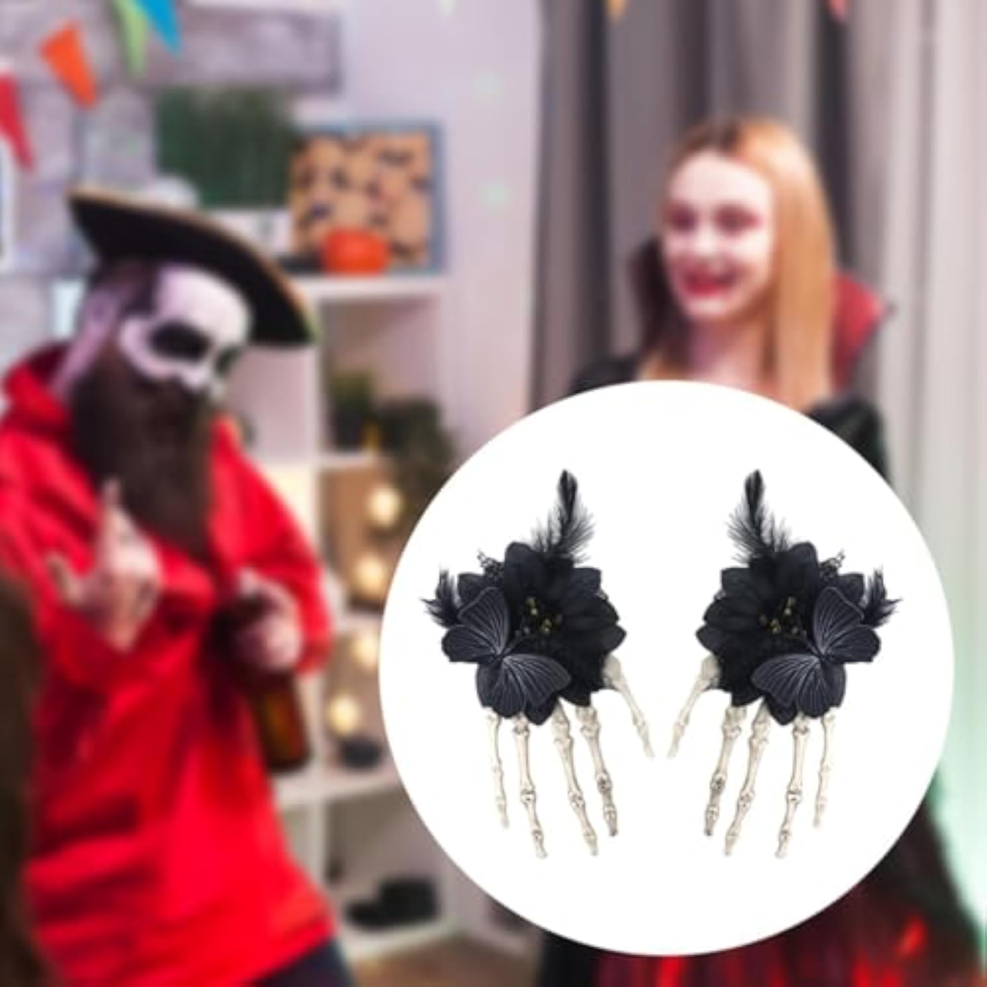 2 Pieces Halloween Hands Hair Clips for Party Cosplay