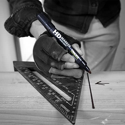 Tracer Heavy Duty Construction Marker (1-3mm Bullet Point General-Purpose Marker ideal for construction sites)  Black