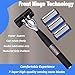 7-Blade Razor for Men, Men's Manual Refill Cartridges Razors Kit, Dual Lubrication Precision Beard Trimmer, Safety Men's Shaving Essentials Kit for Smooth and Comfortable Shave (1 Razor + 18 Blade)