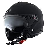 Astone Helmets - Casco Jet Mini Sport, colore nero, taglie L